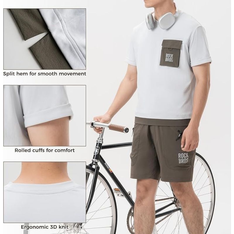 Rockbros Men's MTB T-Shirt fehér póló