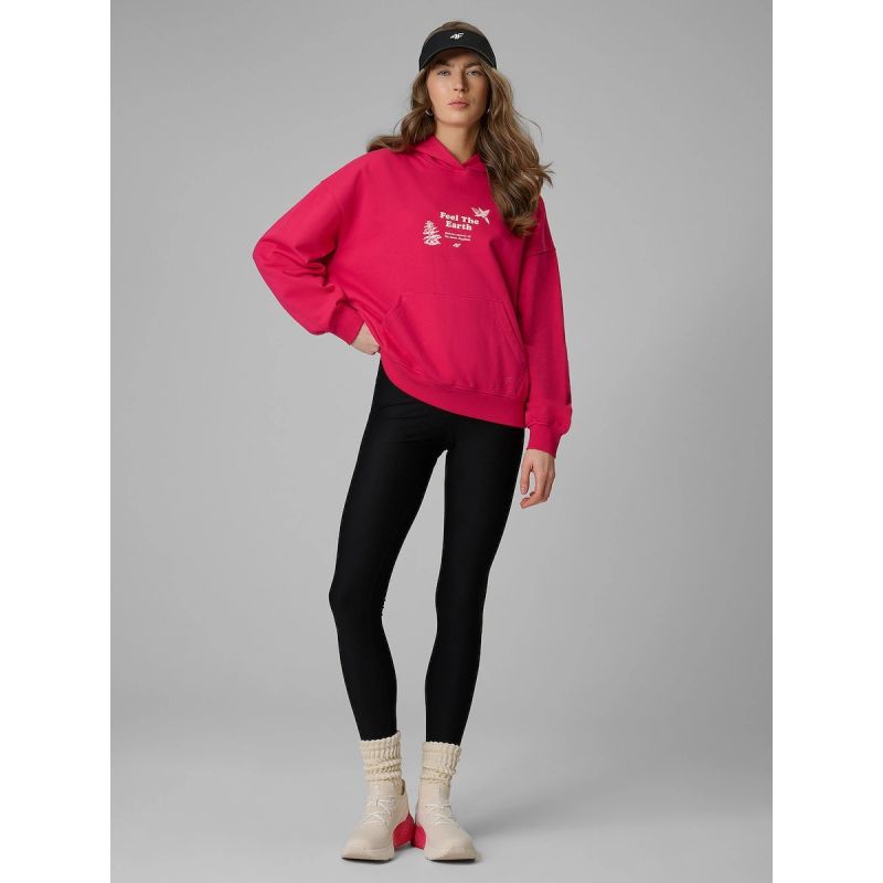 Women's loose sweatshirt with hood 4F