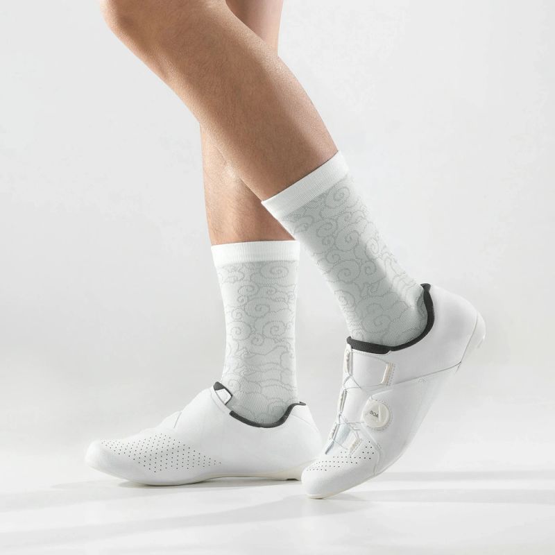 Rockbros 490025001 ROAD TO SKY Cycling Socks 39-42 cm - White 39-42 cm \ biały utcai cipő 490025001-211638