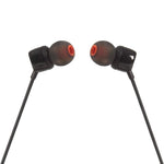 head JBL Tune 110 in-ear headphones with 3.5mm mini jack and remote control - black czarny headsets