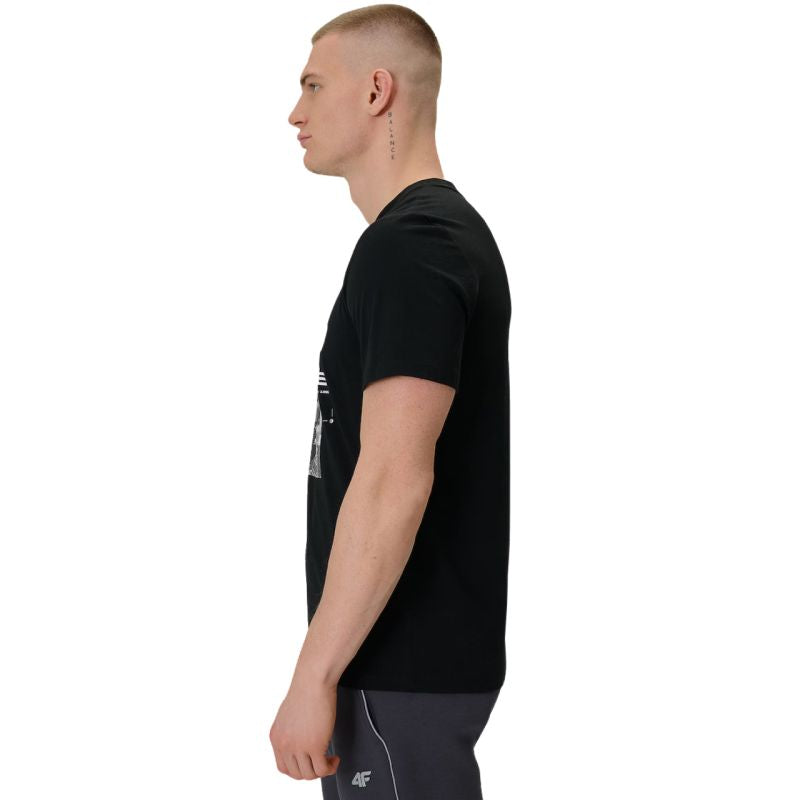 4F Men's T-shirt M2660 deep 20S fekete póló