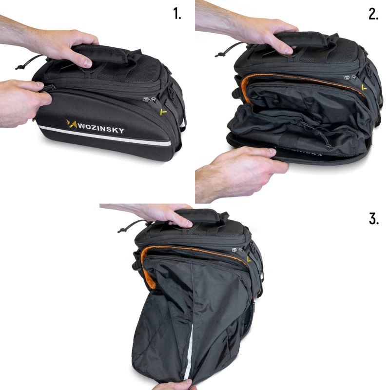 Wozinsky large bike rack 35l + rain cover black ( ) fekete táska 304004-63970