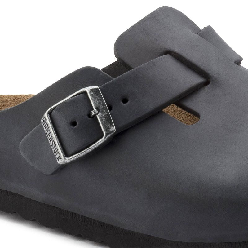 Birkenstock Boston Black women's/men's clogs, oiled leather, narrow slippers (0059463) Kiegészítő