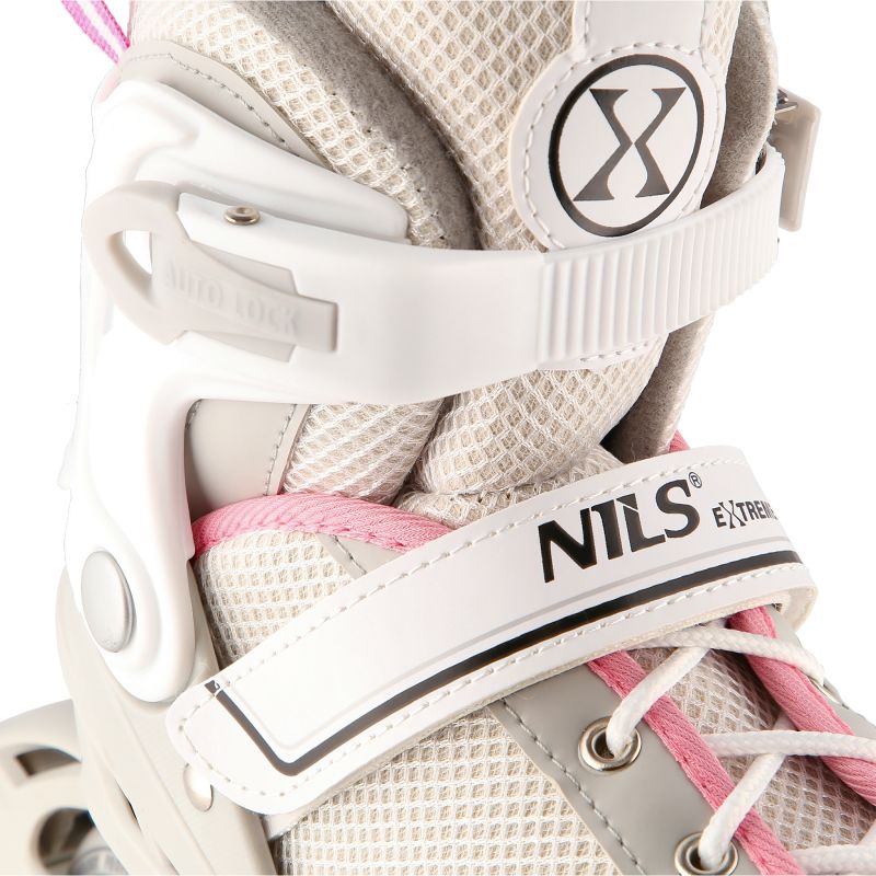 Nils Extreme 2-in-1 GREY-PINK SIZE M (34–38) INLINE SKATES WITH REPLACEABLE HOCKEY BLADE rózsaszín korcsolya 16-21-110
