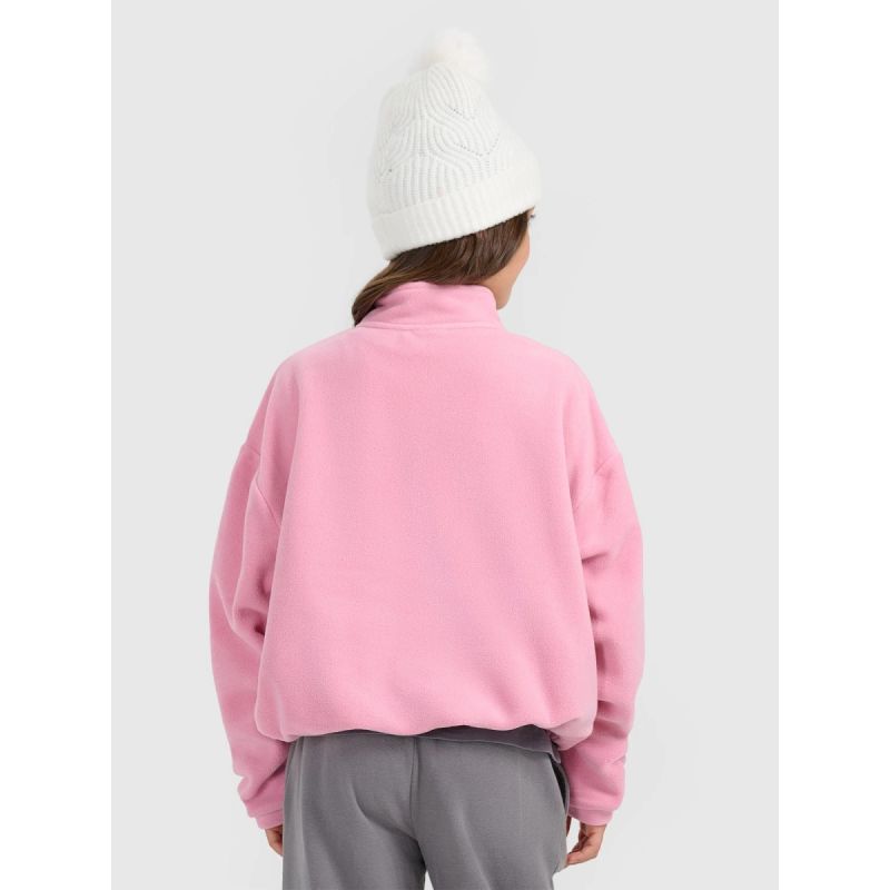 4FWarm oversize fleece with stand-up collar for girls 4F 4FJRAW25TFLEF441-54S pulóver