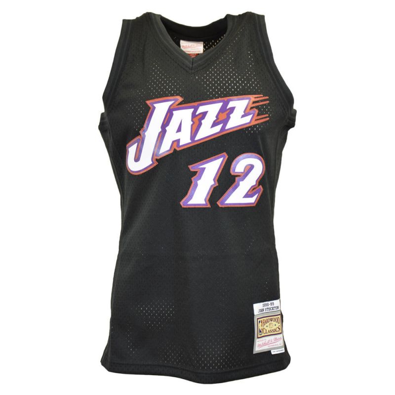 Mitchell & Ness NBA Utah Jazz John Stockton Swingman T-shirt - SMJYBW19107-UJABLCK98JST póló