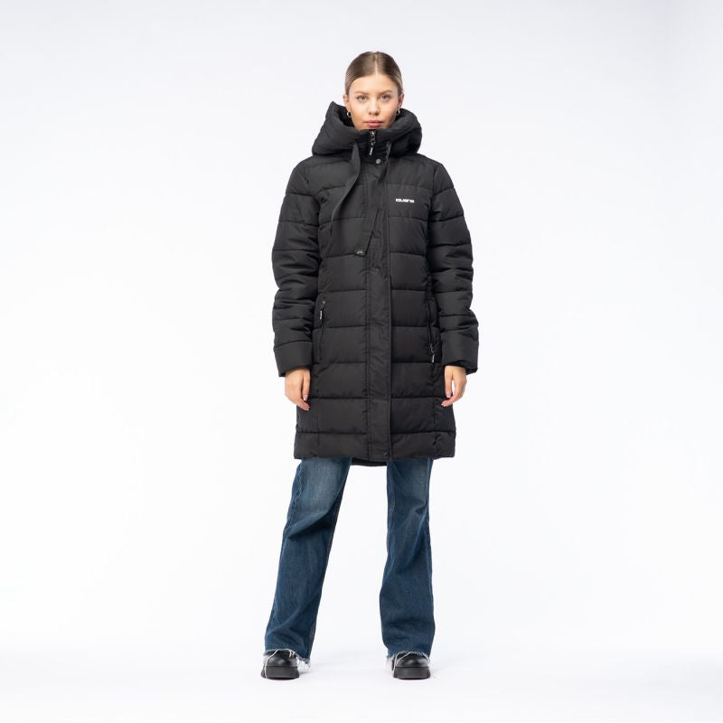 Iguana Quilted Winter Coat Manka W fekete kötött sapka 92800621825