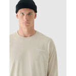 Men's oversized longsleeve with print 4F 4FRAW24TLONM502-12S hosszú ujjú póló