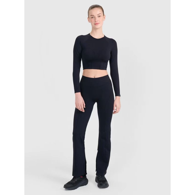 Women's seamless training pants with flared legs 4F 4FRSS25TFTRF1031-20S xs/s leggings
