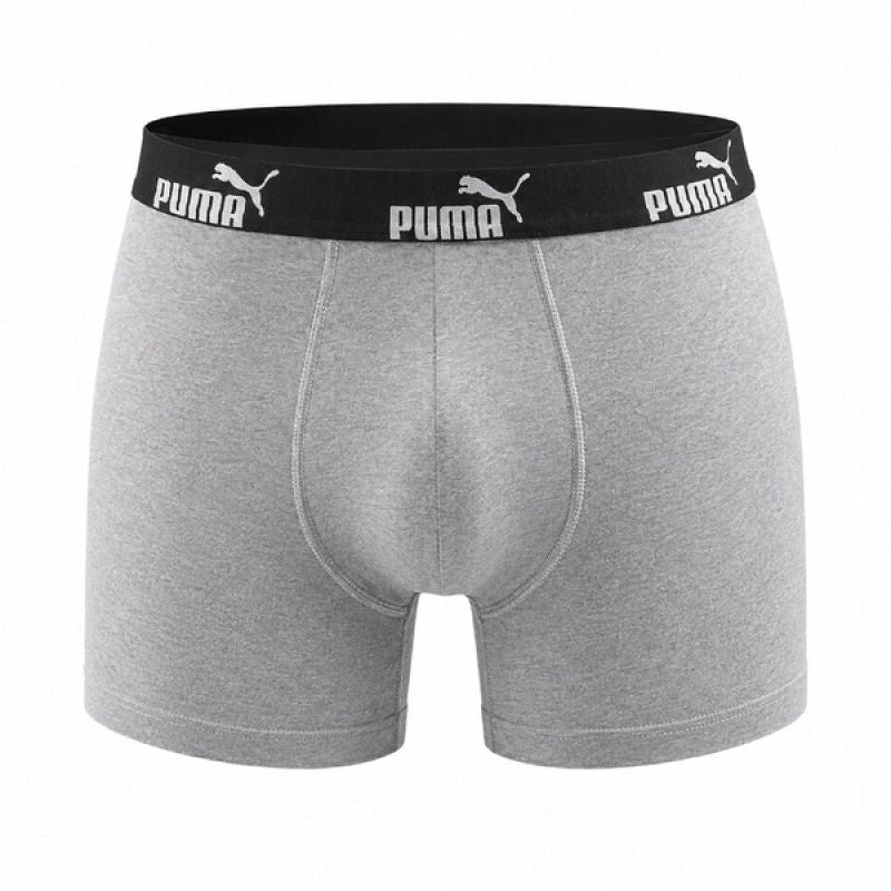 Puma Men's Boxershorts 6-Pack Black Green Boxer Briefs szürke fehérnemű 7012182544733