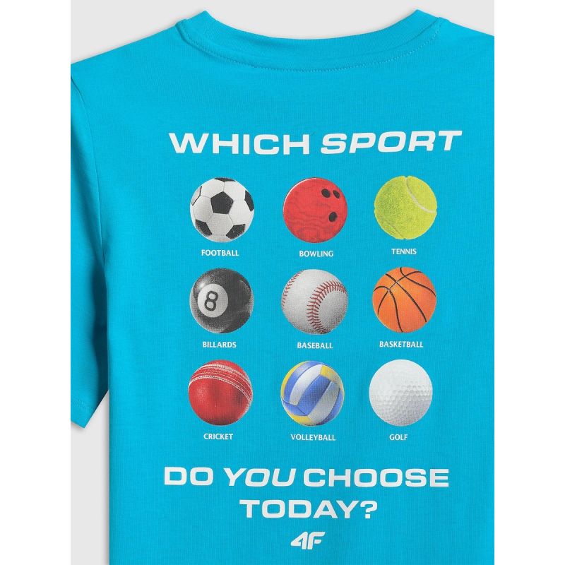 Boy's regular printed T-shirt 4F 4FJRSS26TTSHM3832-33S póló