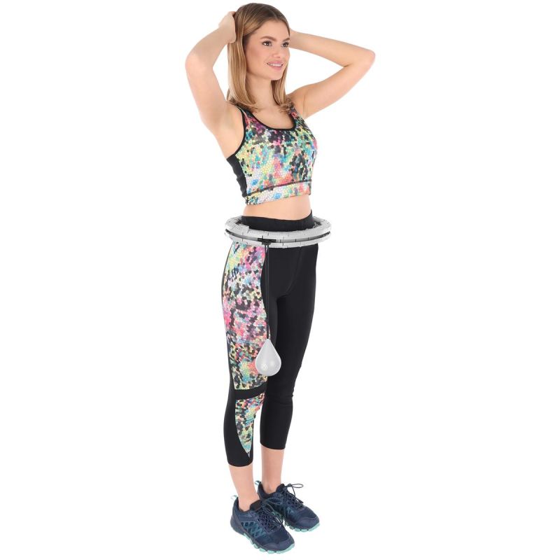 Enero Hula Hop With Massager And Weight Grey Fit szürke training equipment