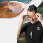 Rockbros SP338 ROAD TO SKY Cycling Glasses with Interchangeable Lenses - Gray szary training equipment