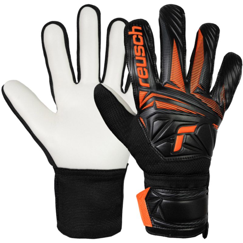 Reusch Attrakt Starter Solid Gloves 56 70 514 fekete kapuskesztyű
