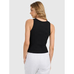 Women's slim ribbed knit top 4F