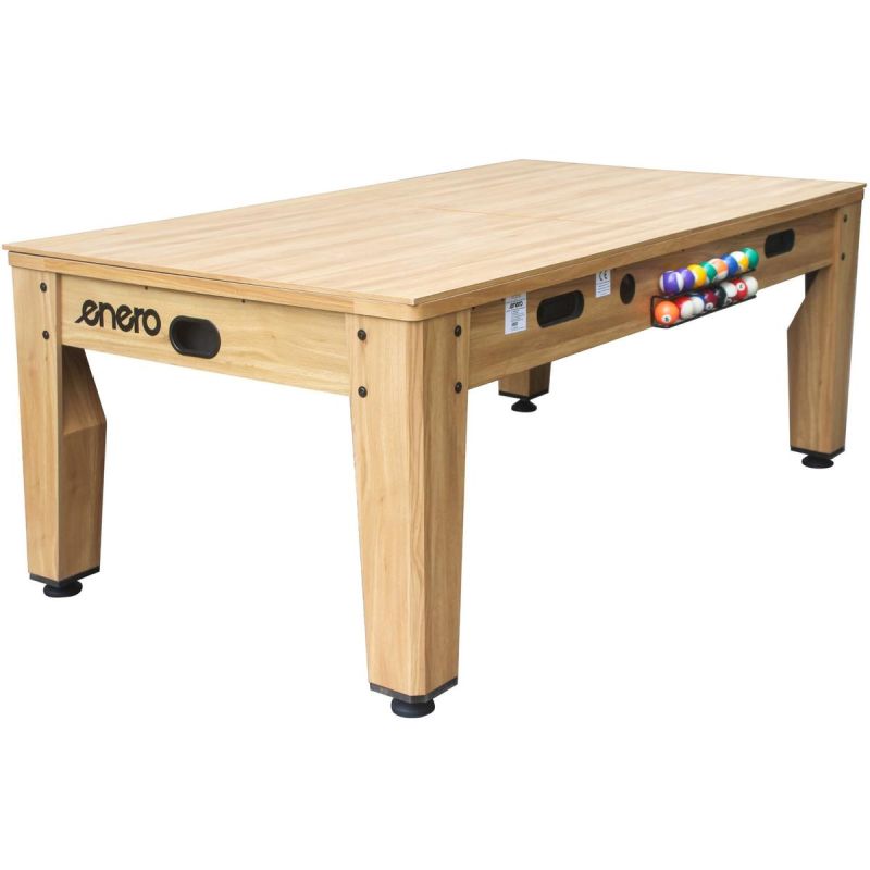 Enero 4-IN-1 MULTIGAMING TABLE BILLIARDS TABLE TENNIS HOOK-UP DINING TABLE .6x81.3CM WOODEN table games, tables