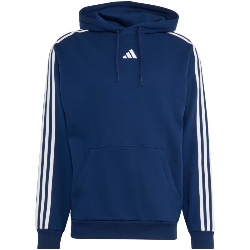 Adidas Men's Essentials 3-Stripes French Terry Hoodie Navy Blue sötétkék kapucnis pulóver KY4203