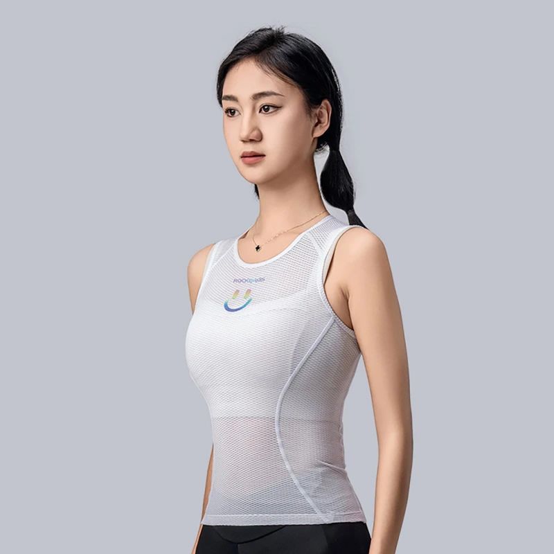 Rockbros Women's Quick-Dry Sleeveless Cycling Jersey M/L - White