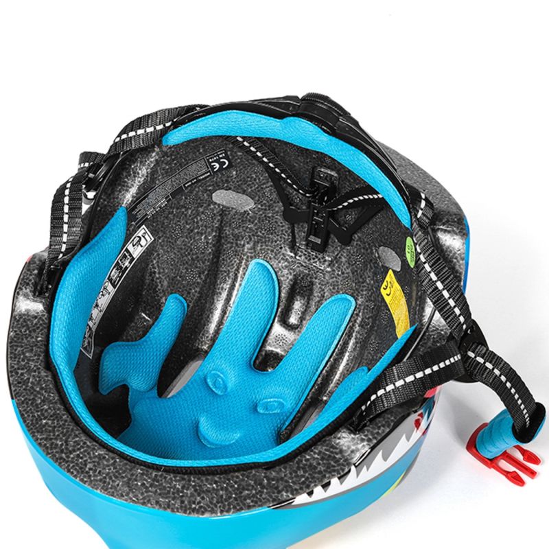 Wozinsky Children's Bicycle Helmet, Dragon Pattern, Lightweight, S - Blue niebieski védőfelszerelés HT-006N-199810