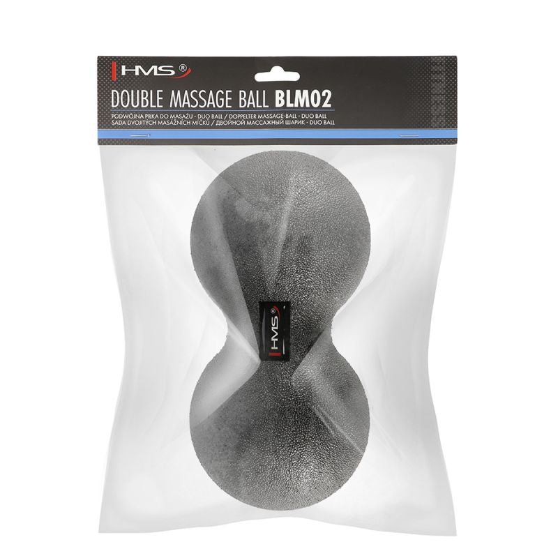 HMS Double Massage Ball / Duo Ball BLM02 12*24CM fekete edzéssegítő 17-42-023