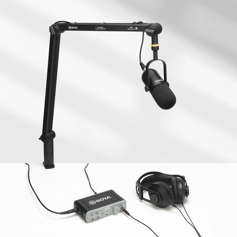 DC BOYA BY-DM500 Cardioid XLR Dynamic Microphone for Podcasts - fekete kiegészítő 304004-212850