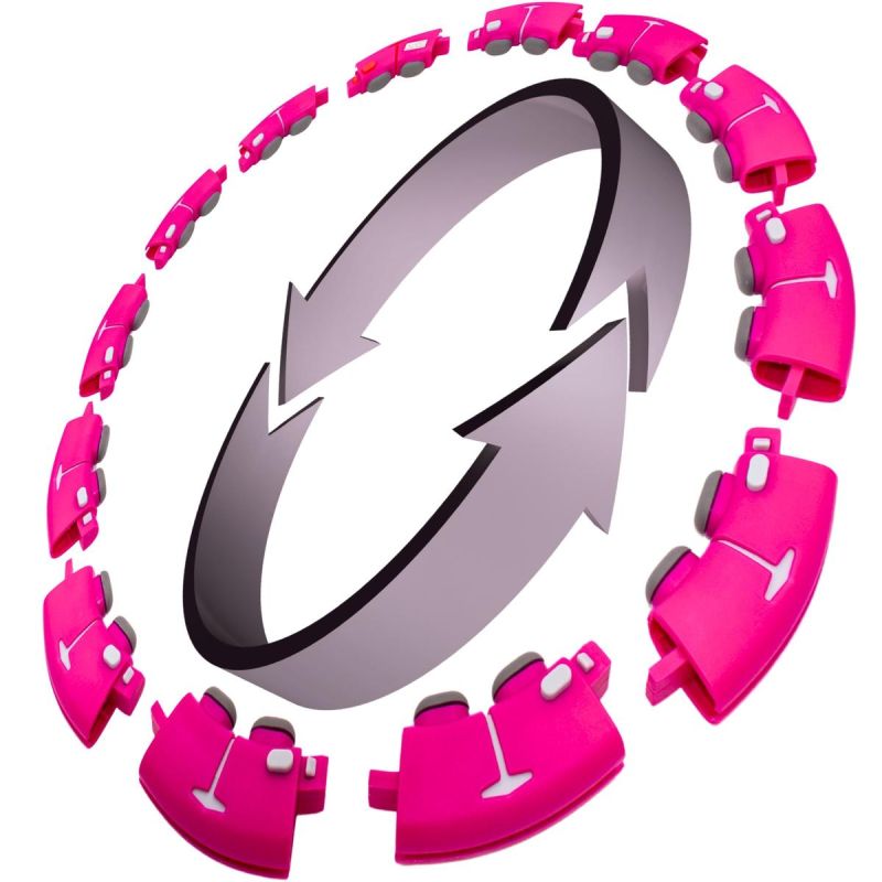 Enero Hula Hop With Massager, Weights And Counter Fuchsia Fit training equipment