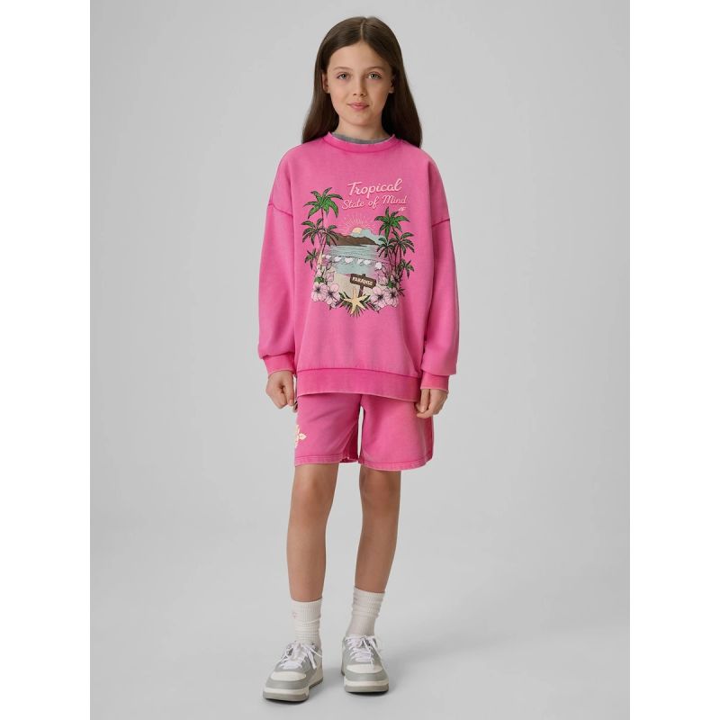 4F Girls' loose sweatshirt without hood 158/164 kapucnis pulóver 4FJRSS26TSWSF2970-54S