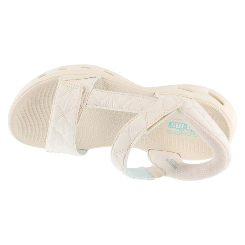 Skechers Slip-Ins: GO Walk Glide-Step 2.0 Sandal – Cozy Fit Jada, Beige, bézs utcai cipő 141276-NAT