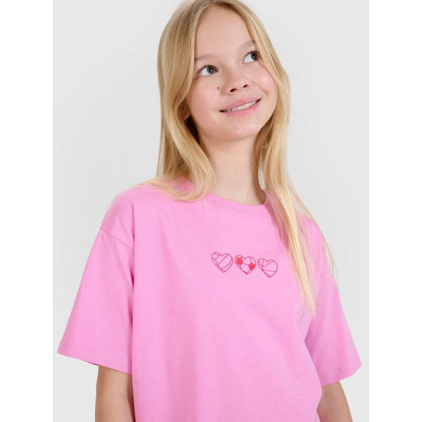 4f Girls' oversize plain T-shirt 4FJRSS25TTSHF2821-54S General