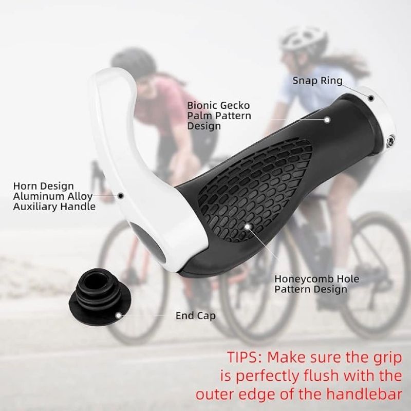 Rockbros Bicycle Holder Set with Horns - White biały sets