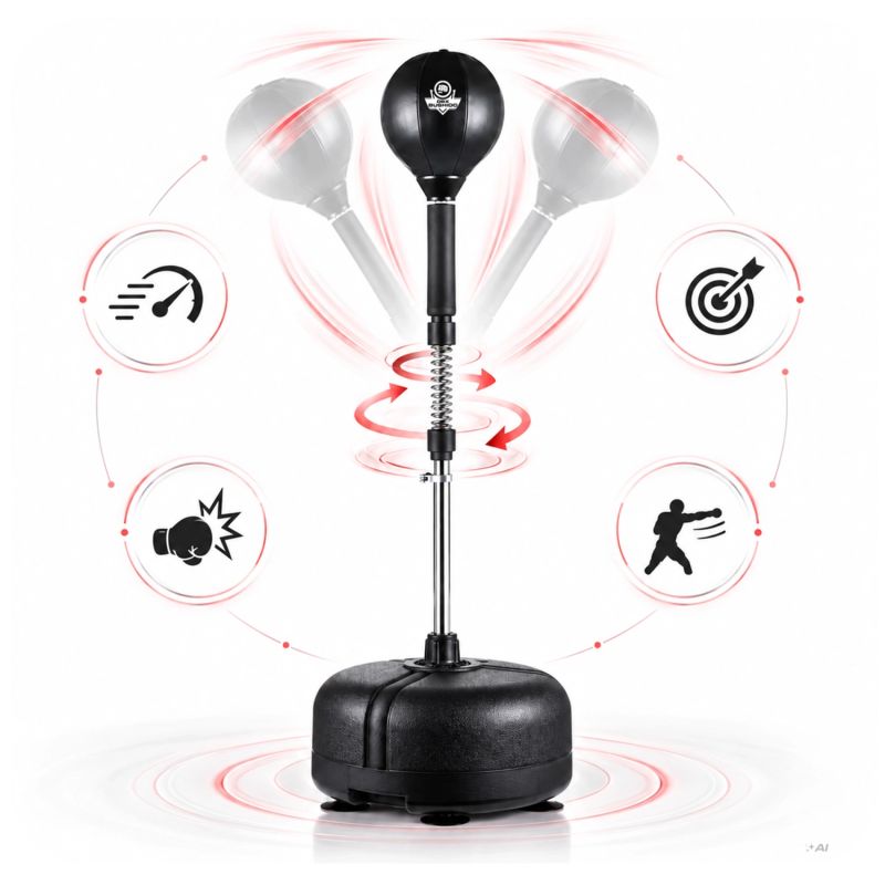 DBX Bushido Standing boxing for adults, adjustable, reflex | fekete labda TLS-NK