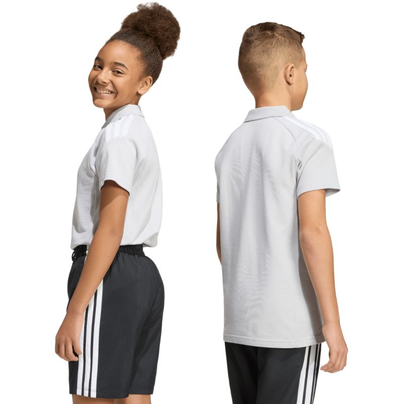 Adidas Tiro 26 League póló for Kids, Grey szürke gyerek galléros póló KF3405