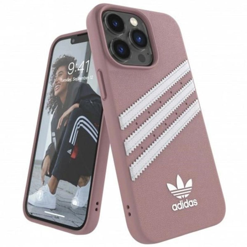 Adidas OR Molded Case PU for iPhone 13 Pro / iPhone 13 - Pink różowy || biały pulóver