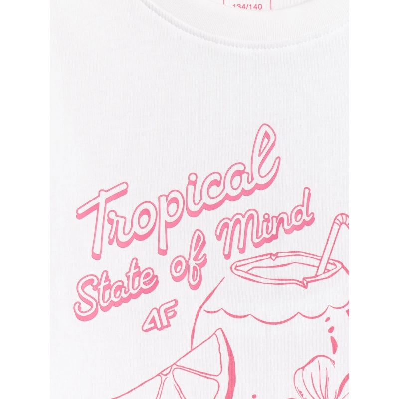 4F Girls' cotton T-shirt 158/164 ruházat 4FJRSS26TTSHF3983-11S