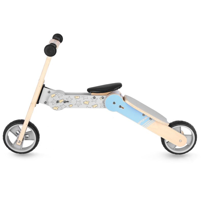 Spokey WOO-RIDE MULTI 940906 2-in-1 balance bike and children's scooter, blue General