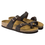 Birkenstock Mayari Habana Narrow Women's Flip-Flops, Nubuck Leather, Brown (0171323) barna papucs