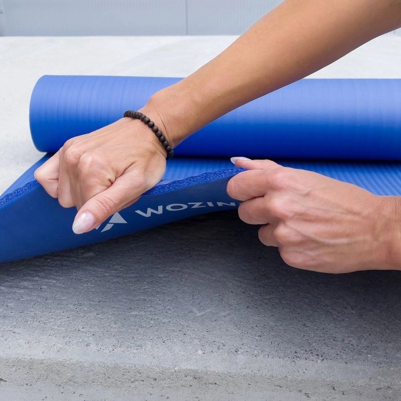Wozinsky exercise mat 181 x 63 x 0.9 cm thick gymnastic yoga mat pink różowy jóga matrac 5907769300417-63707