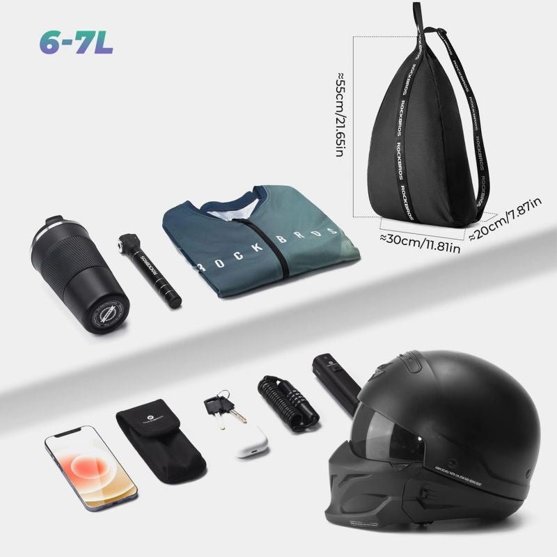Rockbros H34 Backpack with Helmet Holder - Black fekete hátizsák
