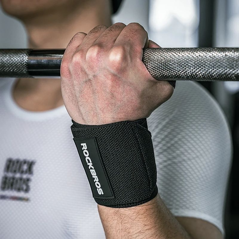 Rockbros 0431001 sports wristband - black (2 pcs.) fekete wirstbands, headbands