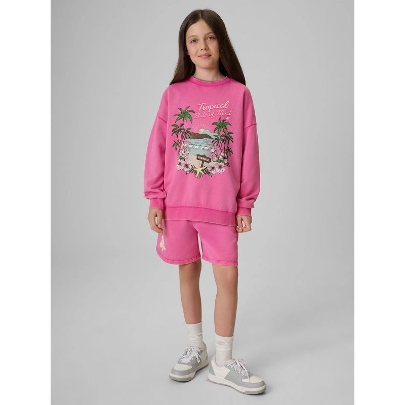 4F Girls' loose sweatshirt without hood 158/164 kapucnis pulóver 4FJRSS26TSWSF2970-54S