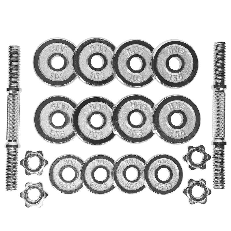 HMS Dumbbells in a case CHROME 2x7.5kg STC15 edzőfelszerelés 17-59-102