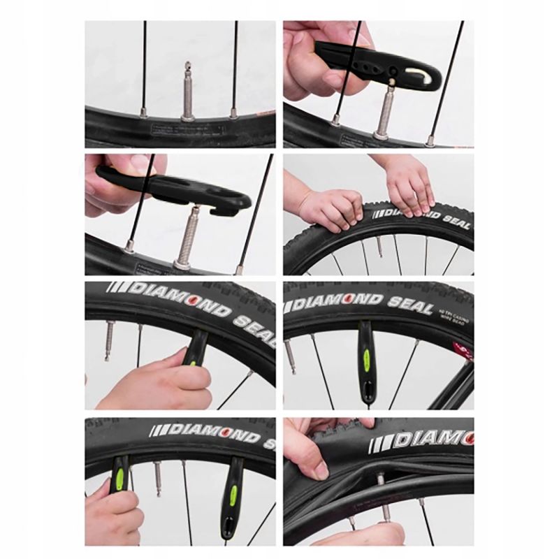 Rockbros tire lever set - black (2 pcs in set) fekete sets 304004-163811