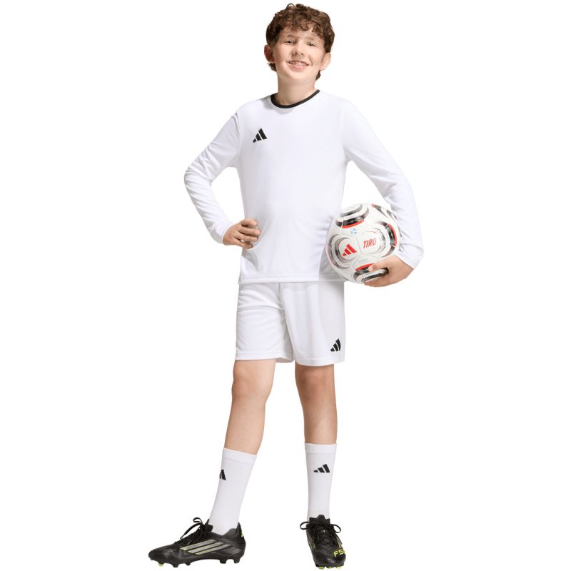 Adidas Entrada 26 Long Sleeve Jersey Kids’ Shirt, White, fehér gyerek póló KF5874