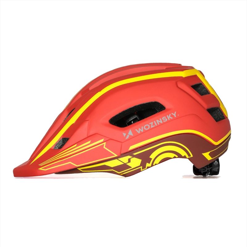 Wozinsky Kids' Full Face Bike Helmet with USB Rear Light S - Red and Yellow czerwony || żółty védőfelszerelés HT-27N-199813