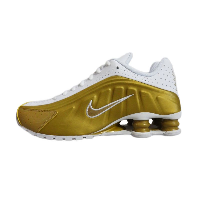 Nike Shox R4 Metallic Gold White (GS) Sports - CW2626-700 arany utcai cipő