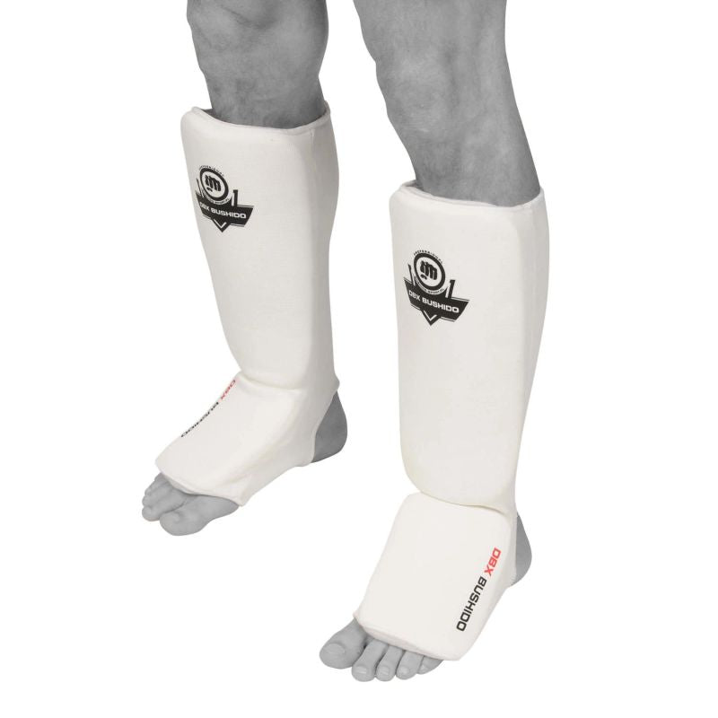 DBX Bushido Flexible Shin Guards - Shinrage White fehér protectors and knee pads