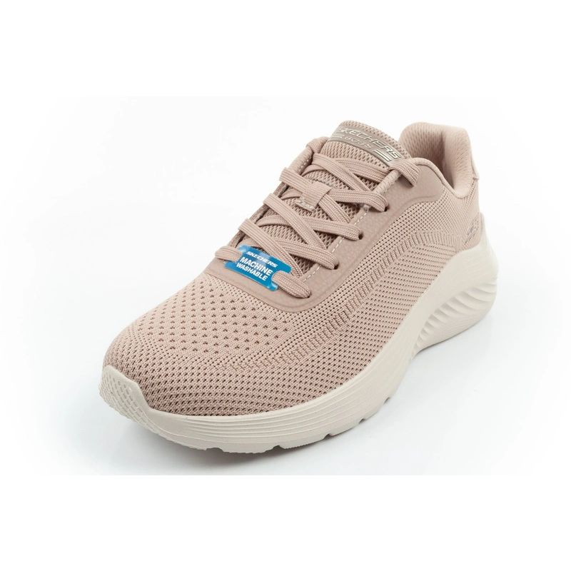 Skechers women's sports Bobs Squad Waves beige light fashionable bézs utcai cipő