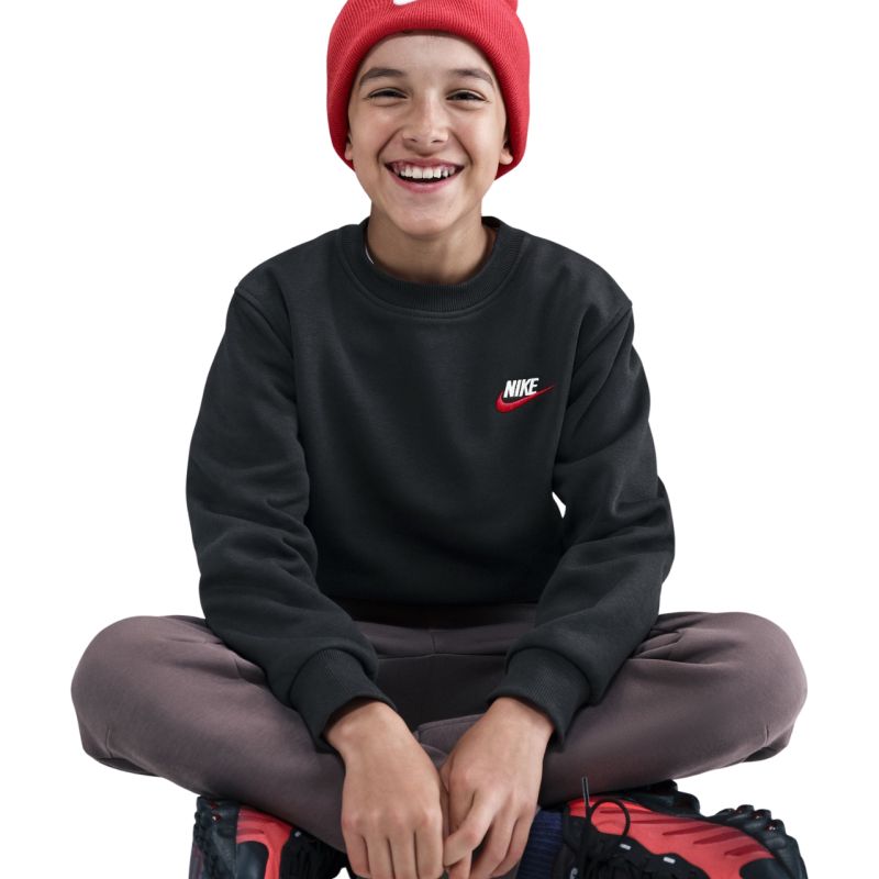 Nike Sportswear Club Fleece Kids' Sweatshirt Black FD3006 fekete pulóver