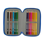 FC Barcelona pencil case with equipment triple filled pencil case 37 pcs wielokolorowy ceruzatartó 412648857