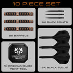 Harrows TOLFRAM TRINITY 97% steeltip darts papucs